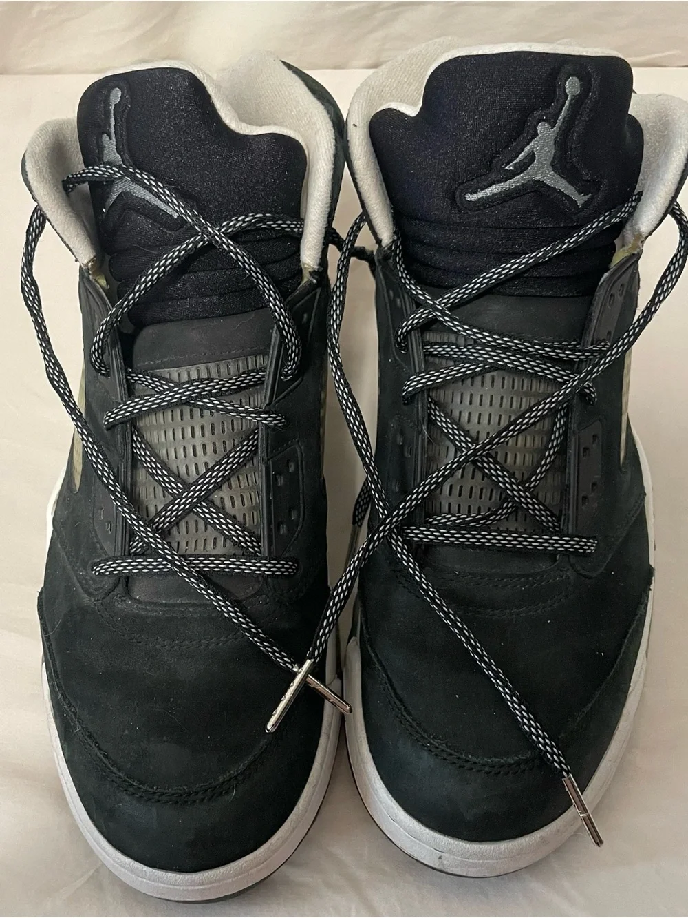 Men's Jordan 5 Oreo Black and White